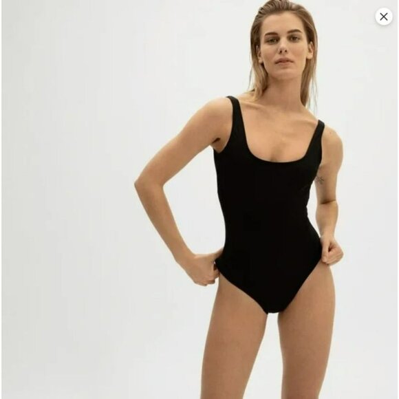 Everlane Other - Everlane The Square-Neck One-Piece Black Swimsuit Size Small NWT